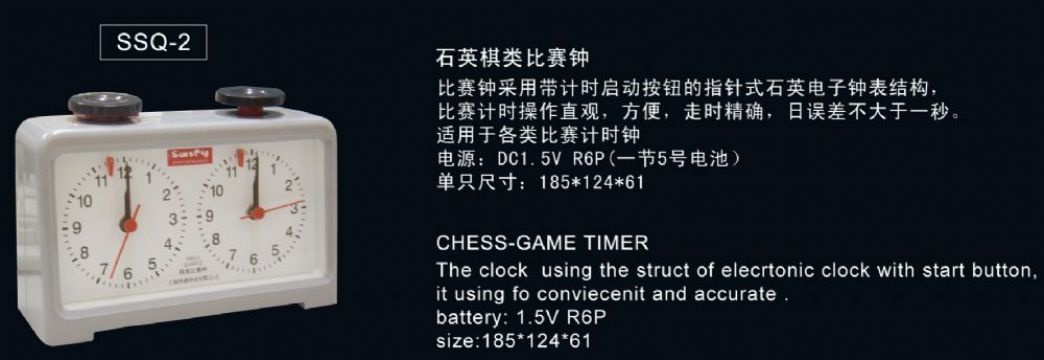 点击查看详细信息<br>标题：SSQ-2石英棋类比赛钟 阅读次数：2735